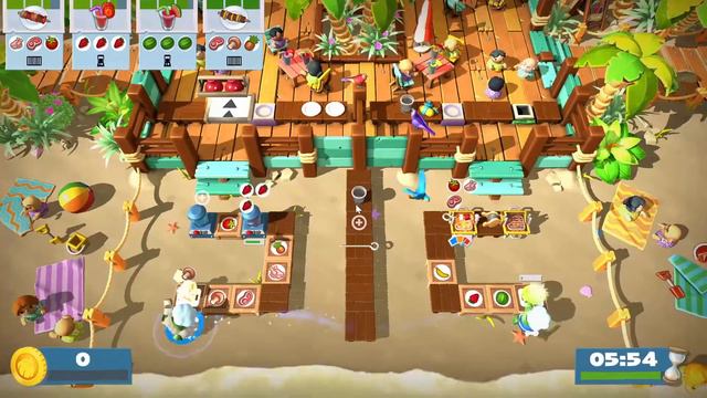 【overcooked!2】surf N Turf 3-4 Solo P1