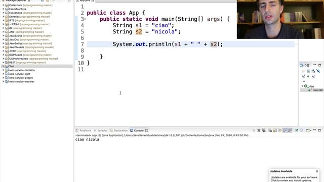 JAVA: Stringhe e la classe String (M2-E03) смотреть онлайн