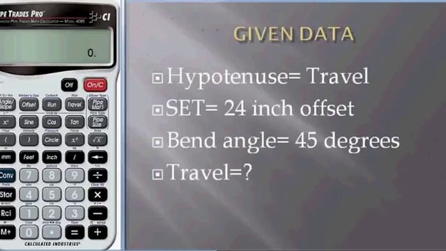 Calculation of the Length of a Pipe with a Known Offset with the Calculator Pipe Trades Pro смотреть онлайн