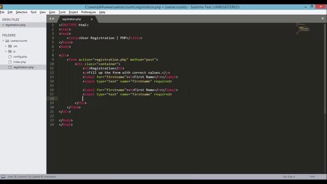 User Registration Form with PHP and MySQL Tutorial 1 - Creating a Registration Form смотреть онлайн