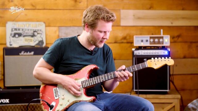 Fender Custom Shop Limited Edition '63 Stratocaster Super Heavy Relic Red Sparkle смотреть онлайн