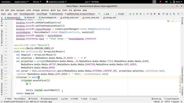 24.Load All Audio Files in Android Studio | Music Player App | Android Development Kotlin in Hindi смотреть онлайн