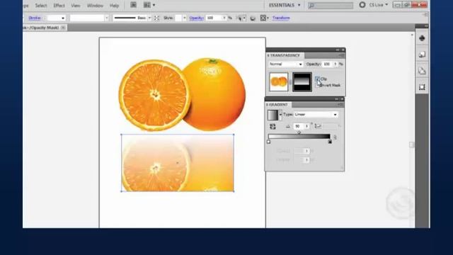 Adobe Illustrator CS5 - Video 22 Transparency (panel de transparencia y opacidad) смотреть онлайн