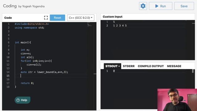 Lower bound() & Upper bound() | C++ STL Series | Episode 11 | Yogesh Yogendra смотреть онлайн