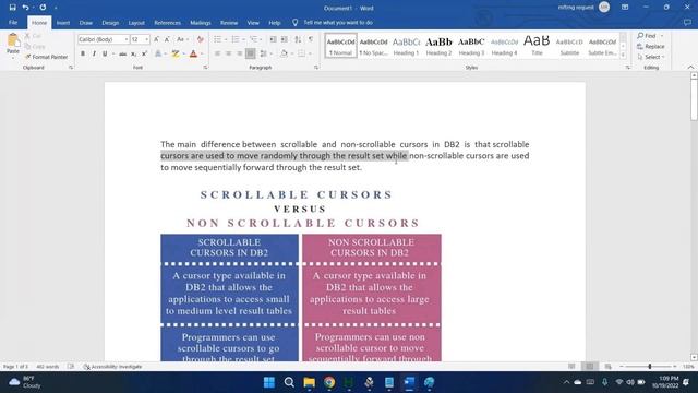Part1_Cursor_Series Videos| Differences between scrollable and non-scrollable cursor | DB2 | смотреть онлайн