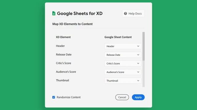 Google Sheets for Adobe XD Plugin Trailer смотреть онлайн