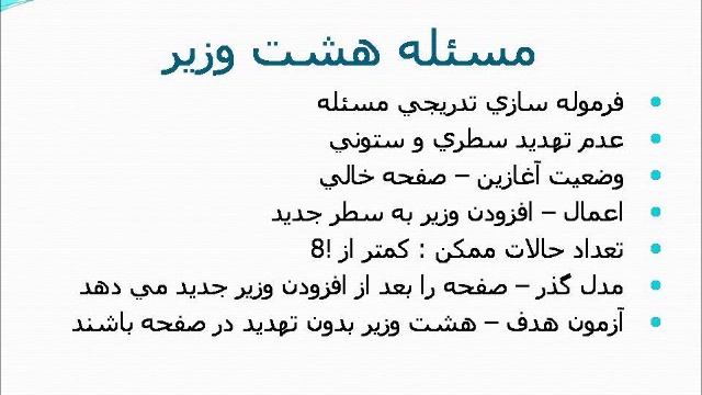 گام به گام با هوش مصنوعی - 2-1-5- مسئله هشت وزیر смотреть онлайн