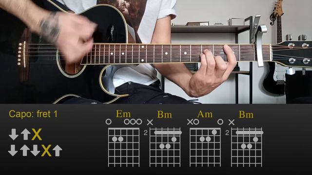keshi - SOMEBODY | Easy Guitar Lesson Tutorial with Chords/Tabs and Rhythm смотреть онлайн