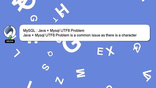 MySQL : Java + Mysql UTF8 Problem смотреть онлайн