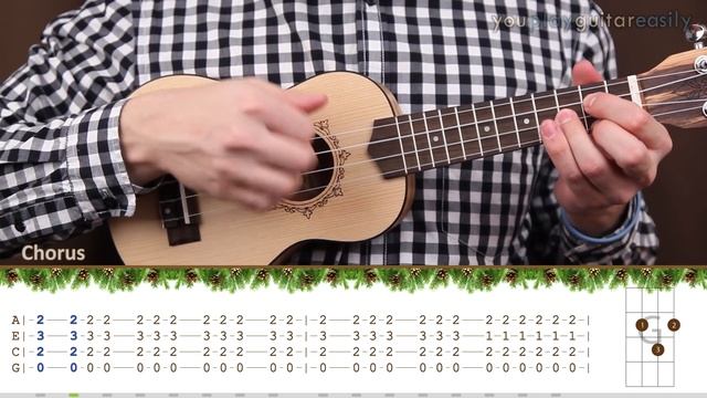 Как играть на укулеле Jingle Bells (Ukulele tutorial) смотреть онлайн
