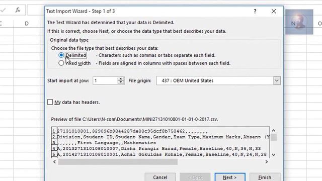 How to Import CSV file (Comma delimited) into Exel file in Marathi. смотреть онлайн