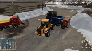 ВЫВОЗИМ СНЕГ НА КАМАЗАХ! РАСЧИСТИЛИ ПОЖАРНУЮ ЧАСТЬ! Farming Simulator 19