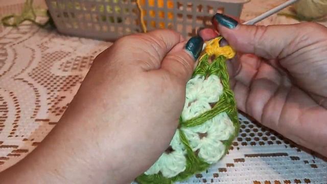 Испанский квадрат  с ровными сторонами  #испанскийквадрат #вязаниекрючком #бабушкинквадрат