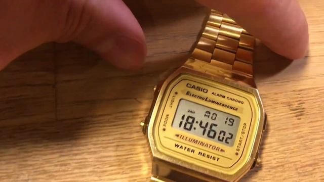 Часы casio A 168 gold, золотые спустя год носки смотреть онлайн