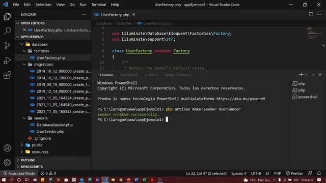 Laravel Parte VI. Factory Seeder User смотреть онлайн