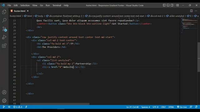 How to Create Responsive Gradient Footer in bootstrap 5 | Responsive Footer in Html and Bootstrap 5 смотреть онлайн
