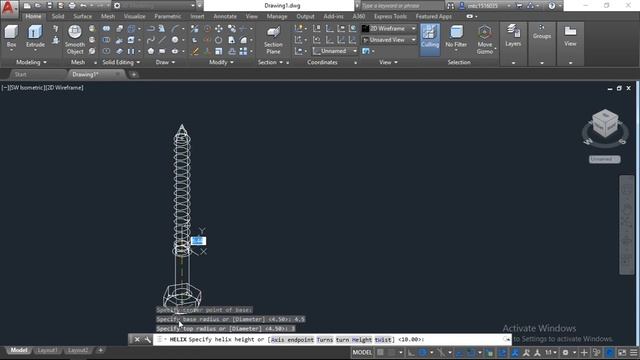 HOW TO MAKE HEX WOOD SCREW IN AUTOCAD 2018 смотреть онлайн
