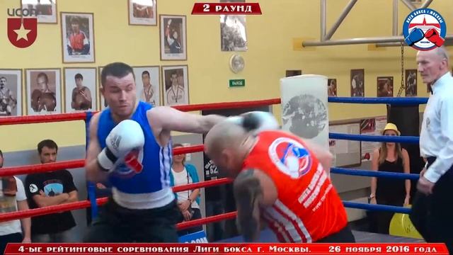 4-ые рейтинговые бои Лига бокса г. Москвы – 26.11.16 г. до 91 кг. смотреть онлайн