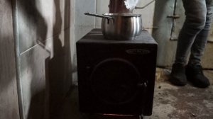 Отапливаем гараж печкой Золушка. Отзыв владельца.