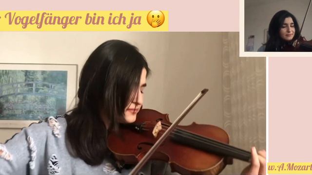 Mozart - Die Zauberflöte Opera /Der Vogelfänger Bin Ich Ja / Violin Duo