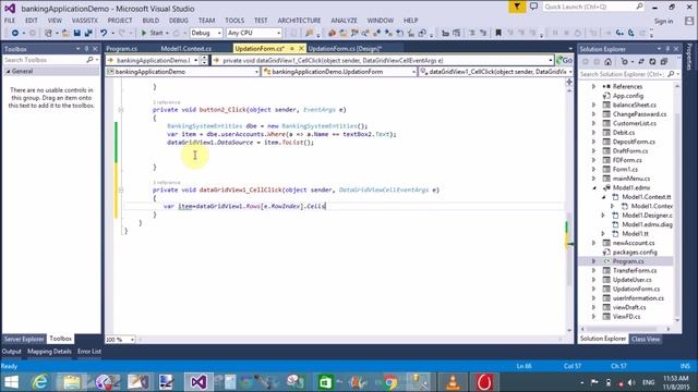 Getting Cell value from dataGridView using CellClick Event смотреть онлайн