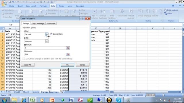 How to use the excel data validation feature. Excel 2007 2010 2013 2016 tutorial for beginners смотреть онлайн