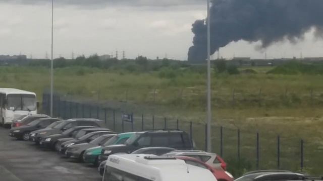 Пожар в Металлострое. Вид из Шушар смотреть онлайн