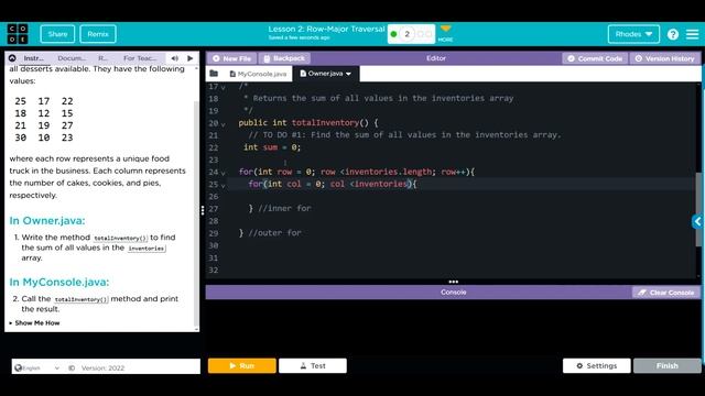 AP CS A - Code.org: Unit 5: Lesson 2 #2 (2023) смотреть онлайн