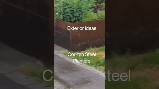 Exterior ideas - Cor-ten Steel planters смотреть онлайн