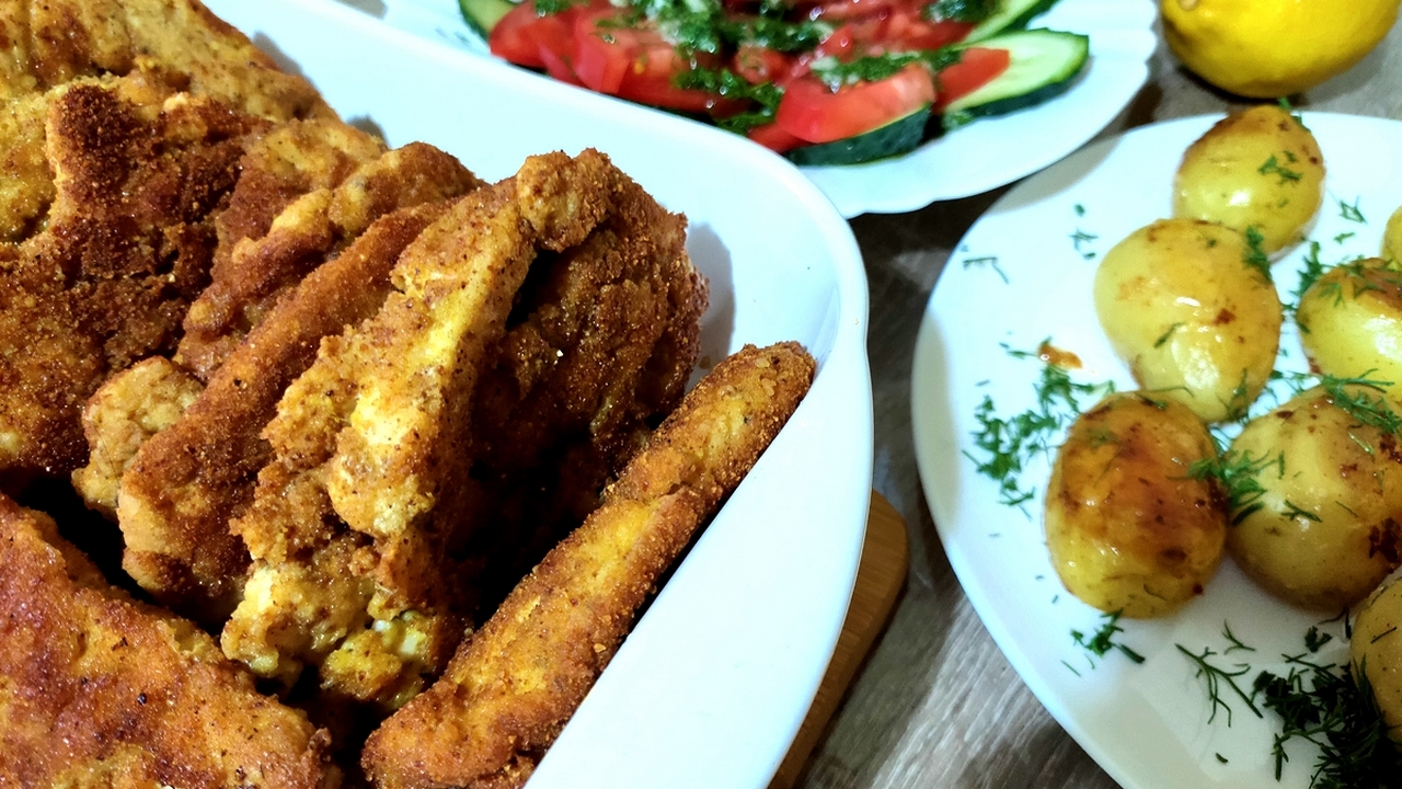 "ОТБИВНЫЕ"ШНИЦЕЛЬ ИЗ КУРИНОГО ФИЛЕ⭐ Ольгины Рецепты. смотреть онлайн
