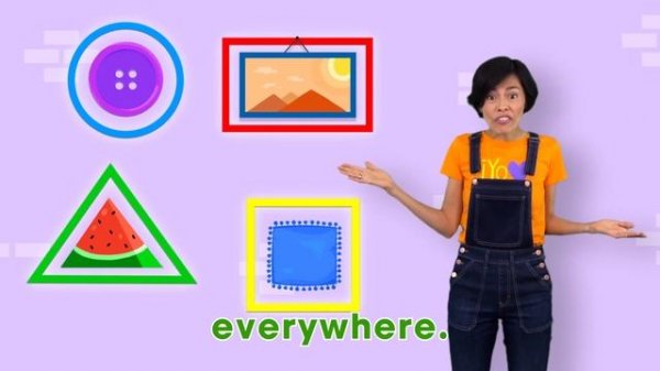 SHAPES are Everywhere | Preschool skills song, find a triangle, square, rectangle, and circle