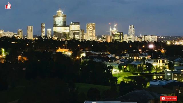 Beautiful Parramatta city sunset to sunrise Time lapse, Sydney смотреть онлайн