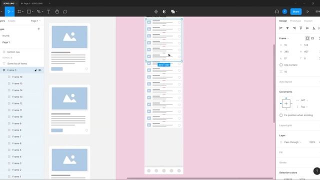 Figma tutorial for beginners: Scrolling | Horizontal & Vertical scroll in Figma | Figma frames смотреть онлайн