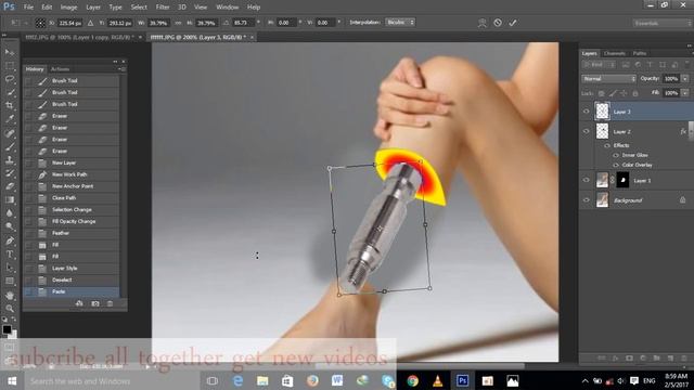 How to Photoshop Manipulation Tutorial of leg Photo 2017 смотреть онлайн