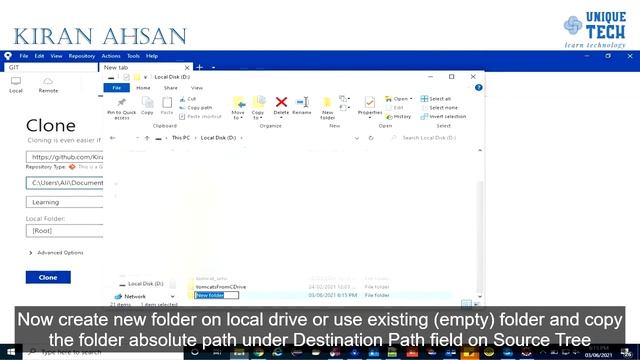How to clone a Repository on Atlassian Source Tree - Kiran Ahsan - Unique Tech смотреть онлайн