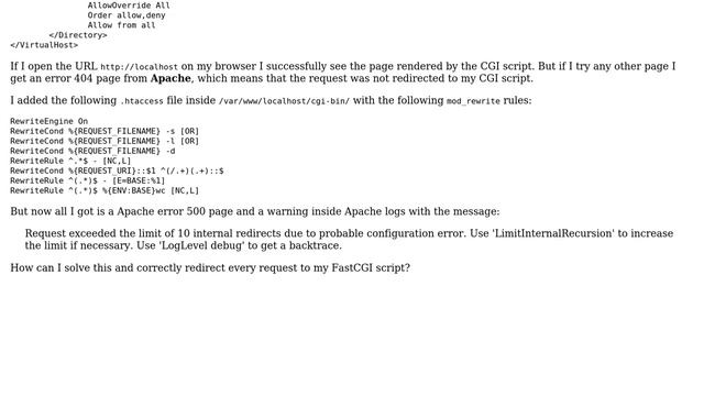 Redirect every request to FastCGI script смотреть онлайн