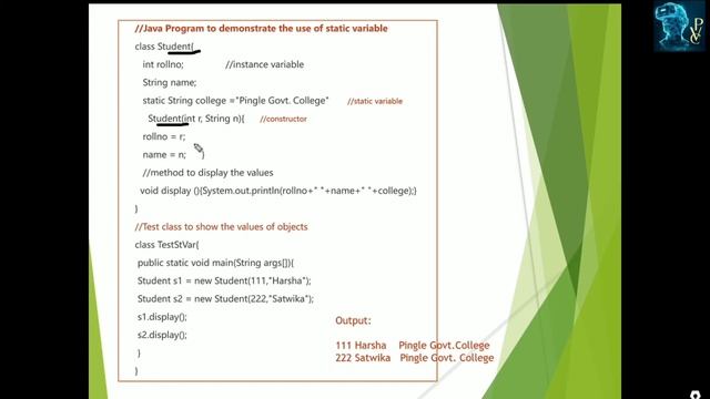 static keyword in Java смотреть онлайн