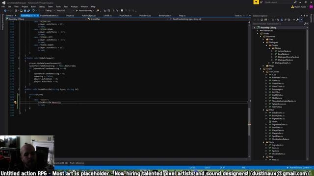 Unnamed Zelda-like RPG Dev Stream - A simple block pushing puzzle - Part 2 смотреть онлайн