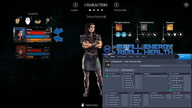 OPERENCIA: THE STOLEN SUN Cheats: Add Attribute Points, Godmode, ... | Trainer by MegaDev смотреть онлайн