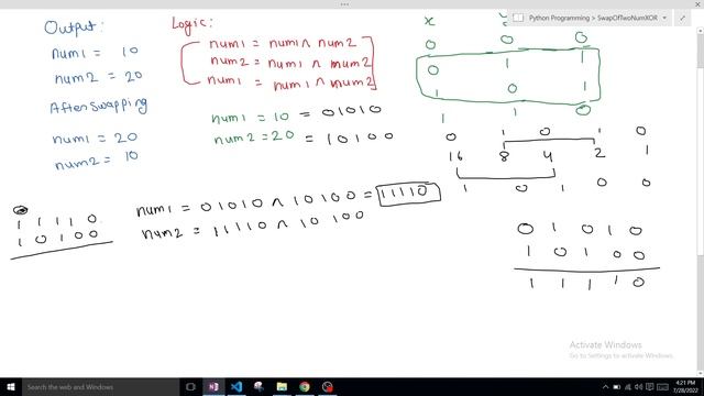 Python Program to Swap Two Number Without Using Third Variable | xor ^ operator смотреть онлайн