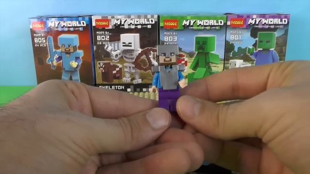 Minecraft game figures Unboxing Майнкрафт игрушки Распаковка игры смотреть онлайн