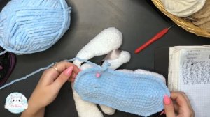 Эксперимент! Люлька крючком из плюшевой пряжи! #крючком #вязание #хобби #амигуруми