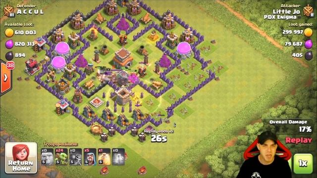 Best League for Massive Loot TH 8 | TH 8 GiWiz Farming Army | Clash of Clans смотреть онлайн