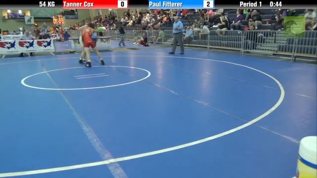 FILA Cadet 54 KG Tanner Cox vs. Paul Fitterer смотреть онлайн