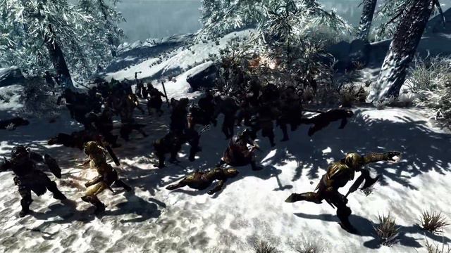 Skyrim Battles - 30 Nords vs 30 Thalmor Soldiers смотреть онлайн