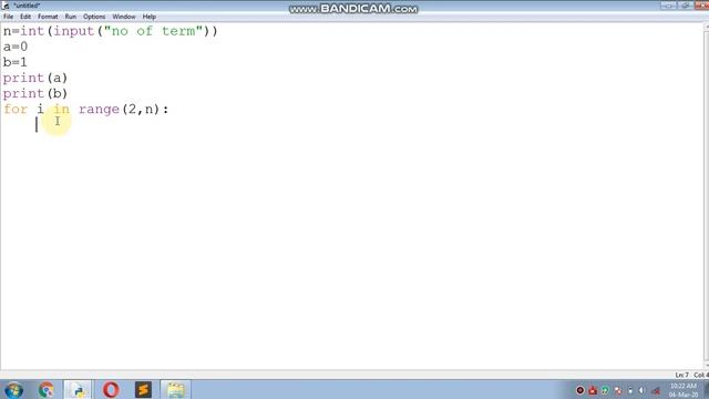 fibonacci series with python in python idle смотреть онлайн
