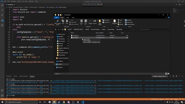 Python: Make a Discord bot (#2 - Securing your Token) смотреть онлайн