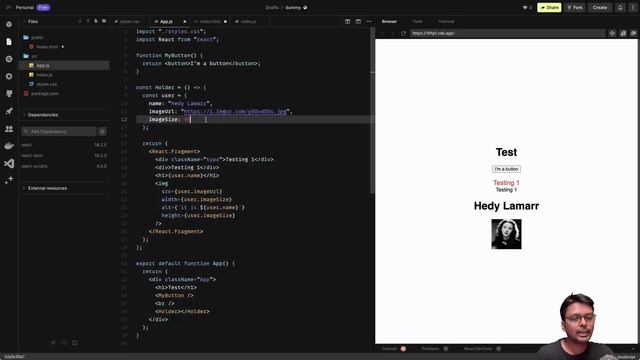 React Js - How To Display Data From Variables And Objects In React Js | Tutorial In Hindi - 04 смотреть онлайн