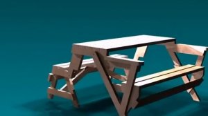 Стол - скамейка складной раскладной трансформер для дачи и сада