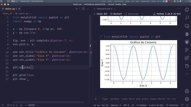 Customizando as escalas dos eixos do gráfico do Matplotlib смотреть онлайн